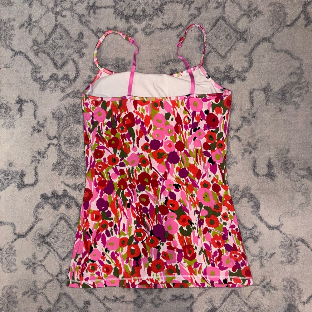 Express sexy basic bra cami XS spaghetti adjustable strap pink Floral EUC - Picture 4 of 6